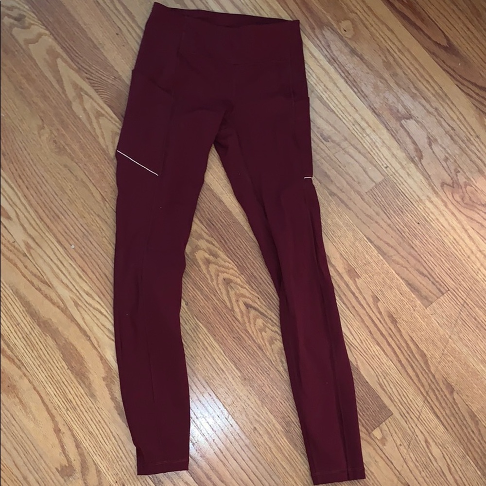 Crimson Lululemon speed up leggings
